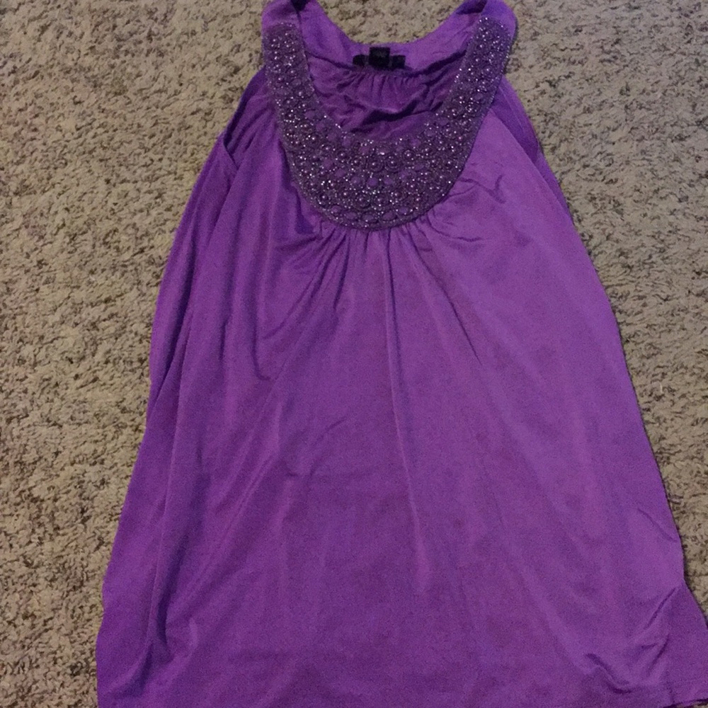 Purple blouse tank top